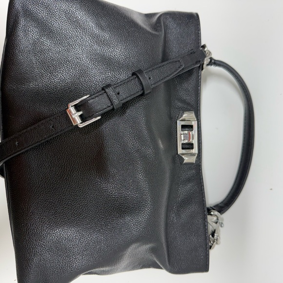 Rebecca Minkoff Elegant Black Leather armour top handle Handbag - Picture 4 of 15